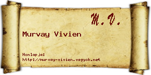 Murvay Vivien névjegykártya